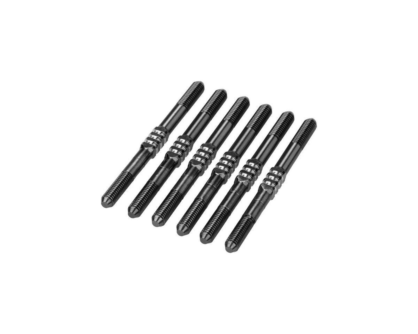 RC10 B7/B7D Fin Titanium Turnbuckle (Stealth Black) (6)