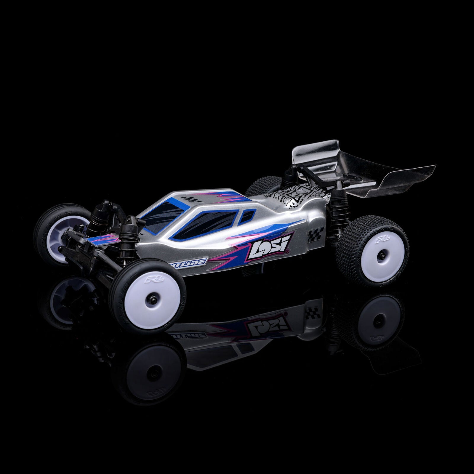 Micro-B 2WD Buggy, Silver RTR