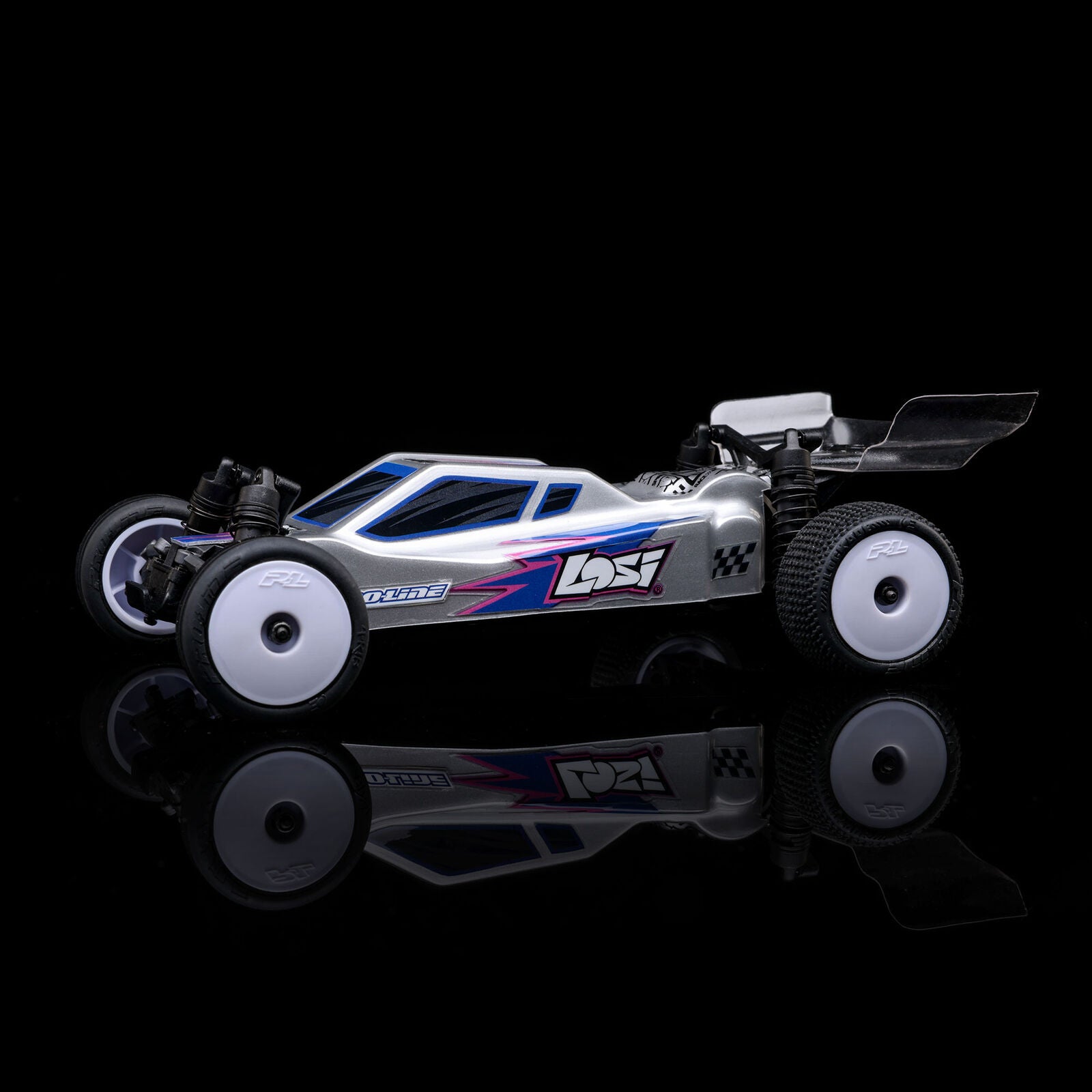 Micro-B 2WD Buggy, Silver RTR