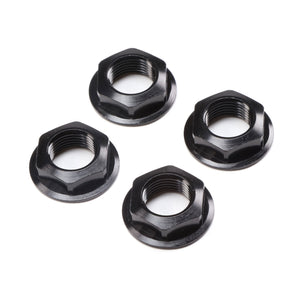 17mm Flanged Wheel Nut Black (4): Super Rock Rey