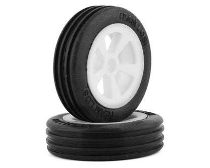 Mini JRX2 Pre-Mounted Front Rib Tire (White) (2)