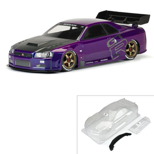 1/7 2002 Nissan Skyline GT-R R34 Clear Body: ARRMA Infraction 6S