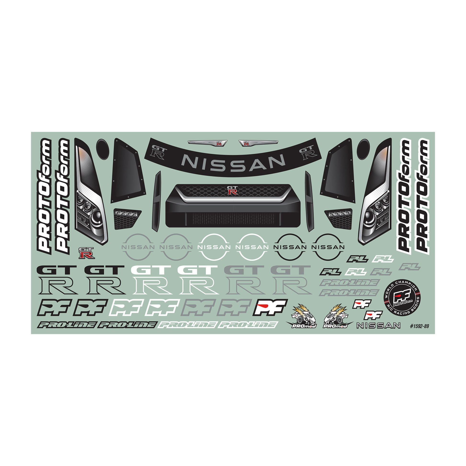 1/16 Nissan GT-R R35 Pro Mod Clear Body: Losi Mini Drag