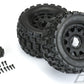 1/8 Badlands MX38 F/R 3.8" MT Tires Mounted 17mm Blk Raid (2)