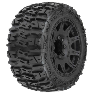 1/8 Trencher LP F/R 3.8" MT Tires Mounted 17mm Blk Raid (2)