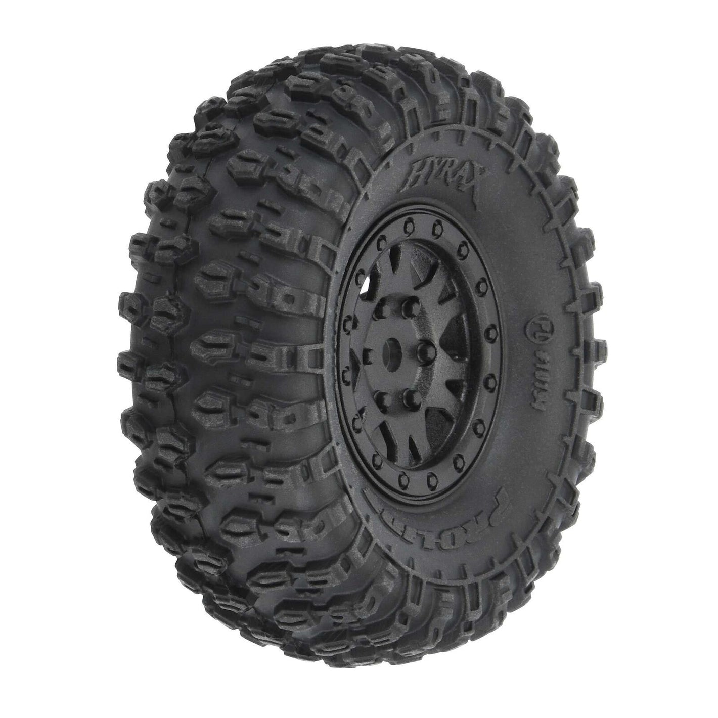 1/24 Hyrax  1.0" Tires Mounted 7mm Black Impulse (4)