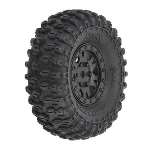 1/24 Hyrax  1.0" Tires Mounted 7mm Black Impulse (4)