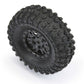 1/24 Hyrax  1.0" Tires Mounted 7mm Black Impulse (4)