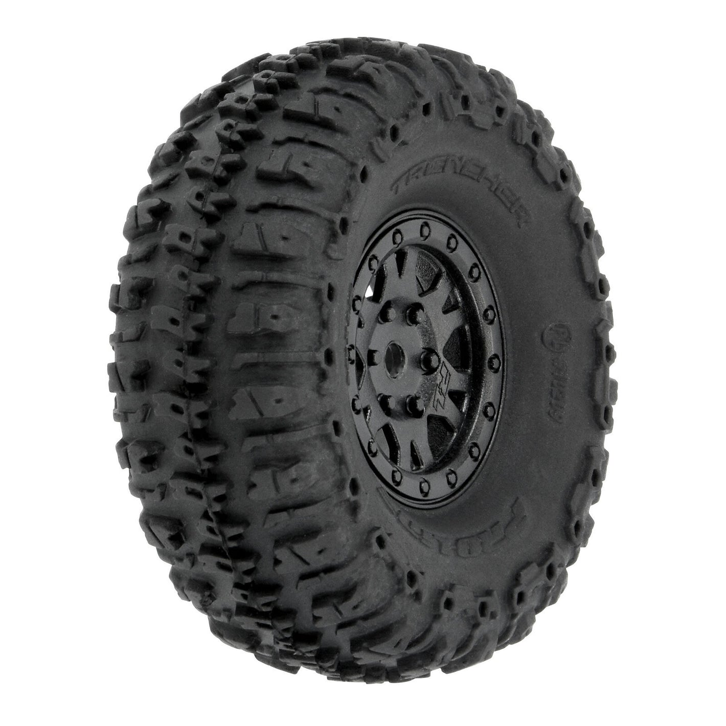 1/24 Trencher  1.0" Tires Mounted 7mm Black Impulse (4): SCX24