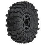 SCX24 1.0" MT Baja Pro X Pre-Mounted Tires (Black) (4) (Medium) w/Holcomb Wheels