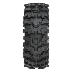 SCX24 1.0" MT Baja Pro X Pre-Mounted Tires (Black) (4) (Medium) w/Holcomb Wheels