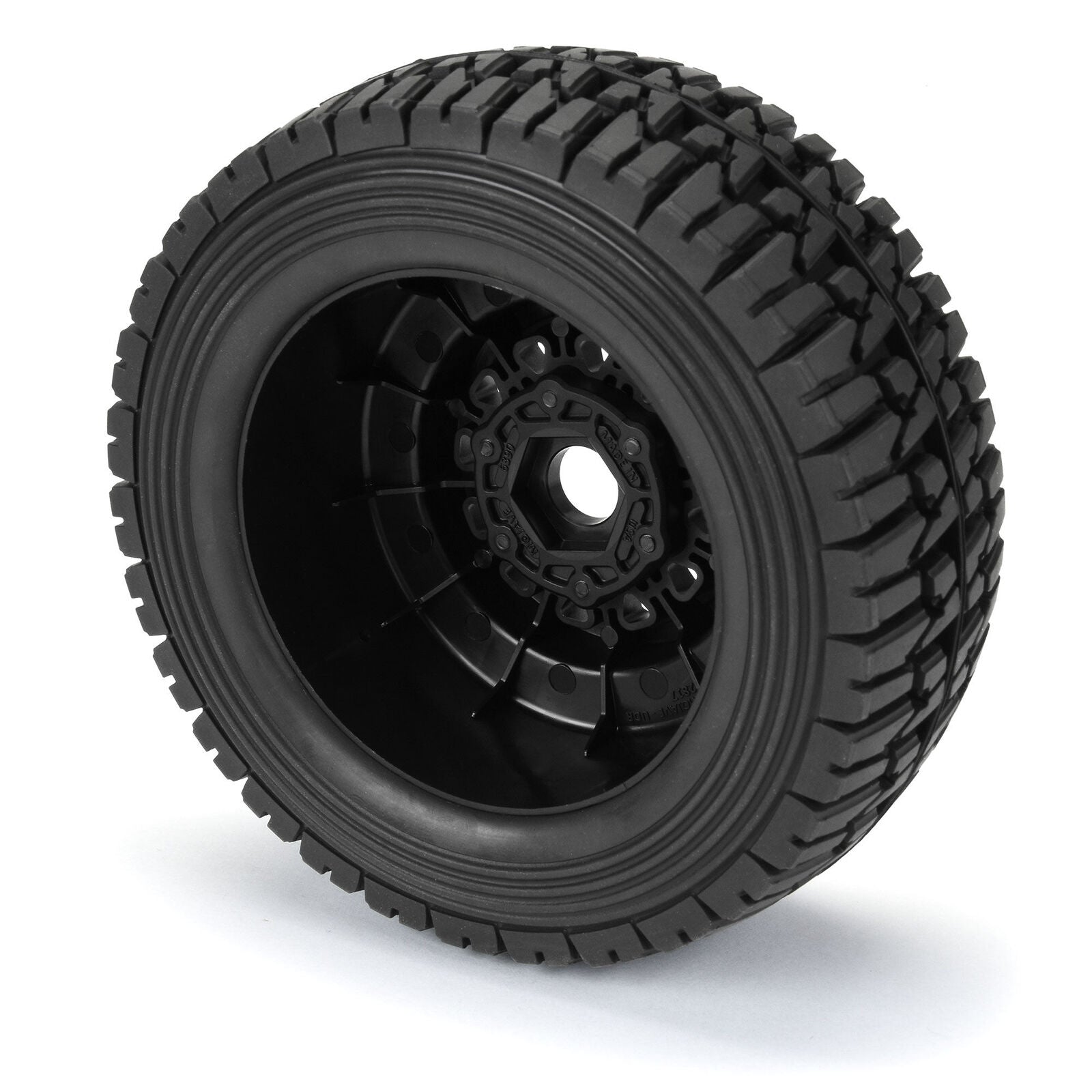 1/7 Mirage TT BELTED F/R Tires MTD 17mm Blk Raid (2): Mojave 6S, UDR