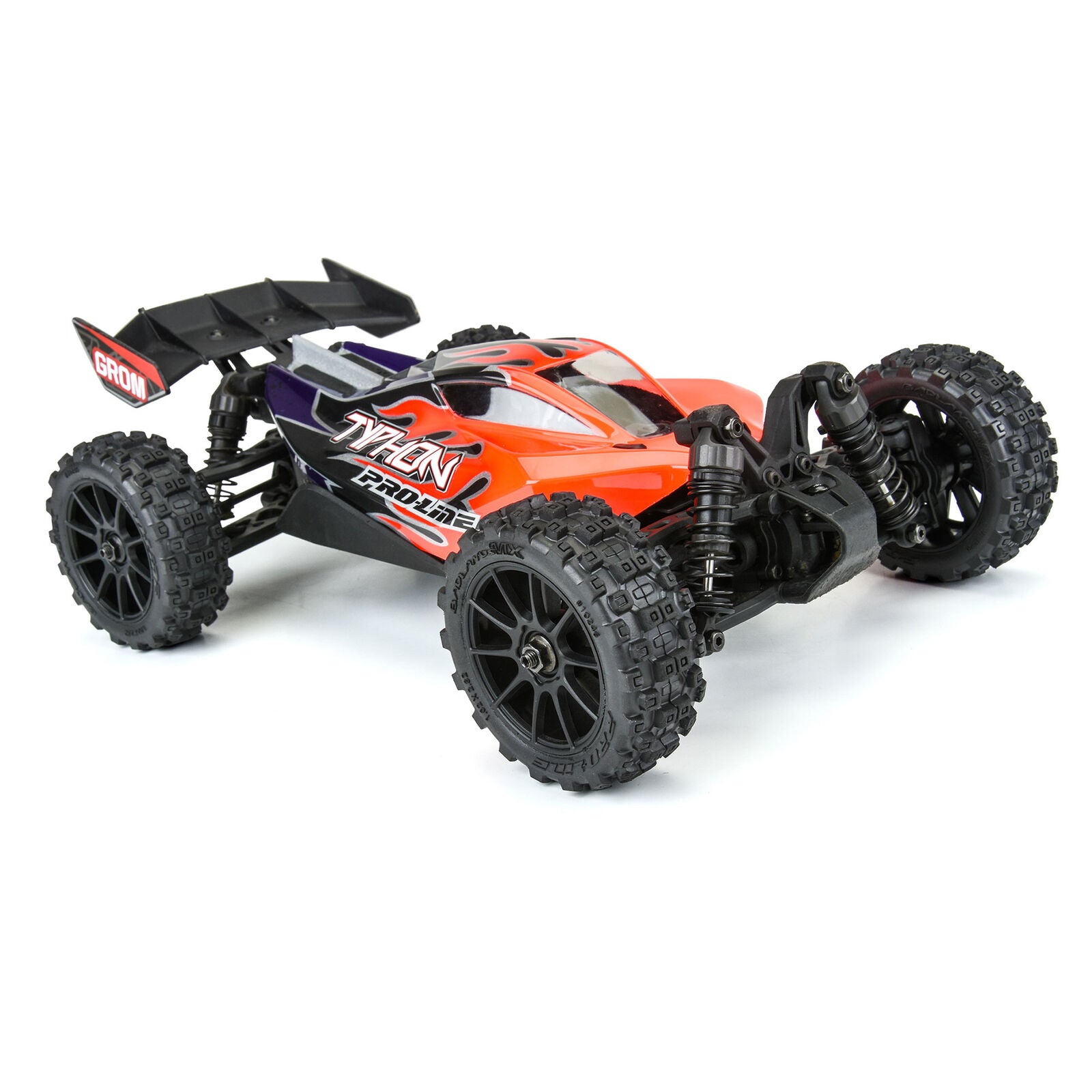 Badlands MX 1.9" Buggy Tires MTD Mach-10 Black Wheels: Typhon GROM