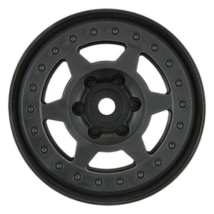 1/10 Holcomb 1.9" 12mm Crawler Bead-Loc Wheels  Black