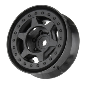 1/10 Holcomb 1.9" 12mm Crawler Bead-Loc Wheels  Black