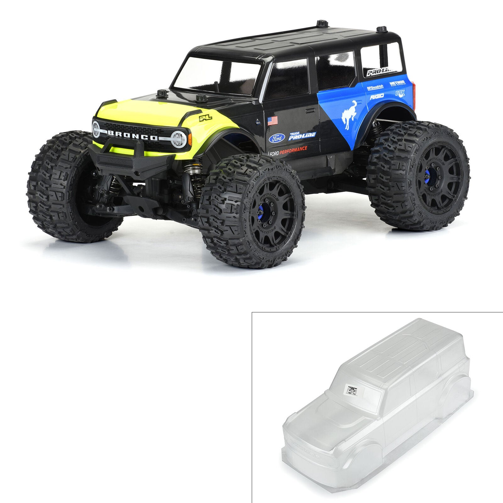 1/8 2021 Ford Bronco Clear Body: MAXX, E-Revo 2.0