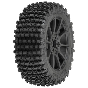 1/8 Gladiator M2  Buggy Tires Mounted 17mm Black Mach 10