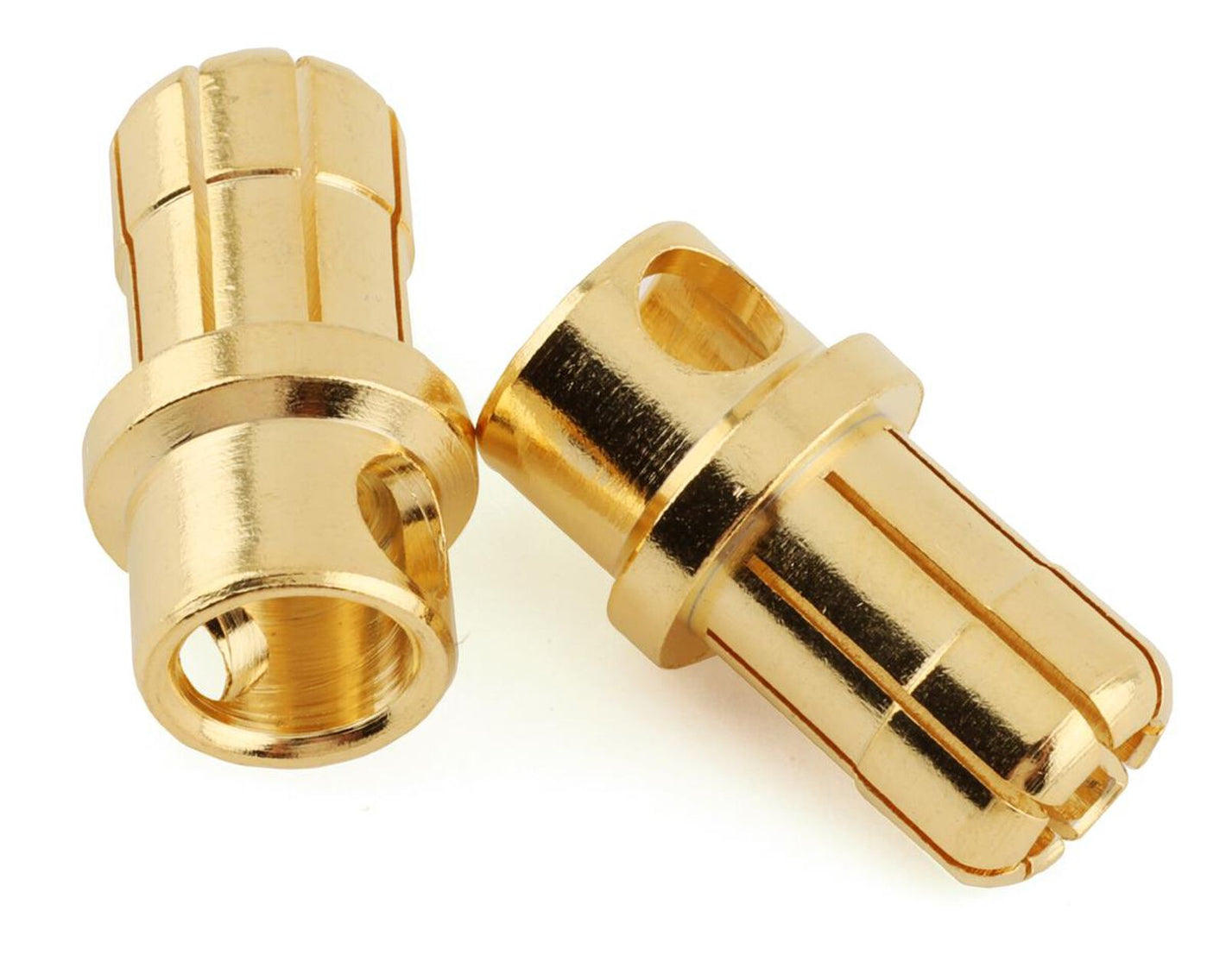 8.0mm "Super Bullet" Solid Gold Connectors (2 Male)