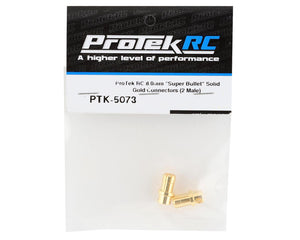 8.0mm "Super Bullet" Solid Gold Connectors (2 Male)