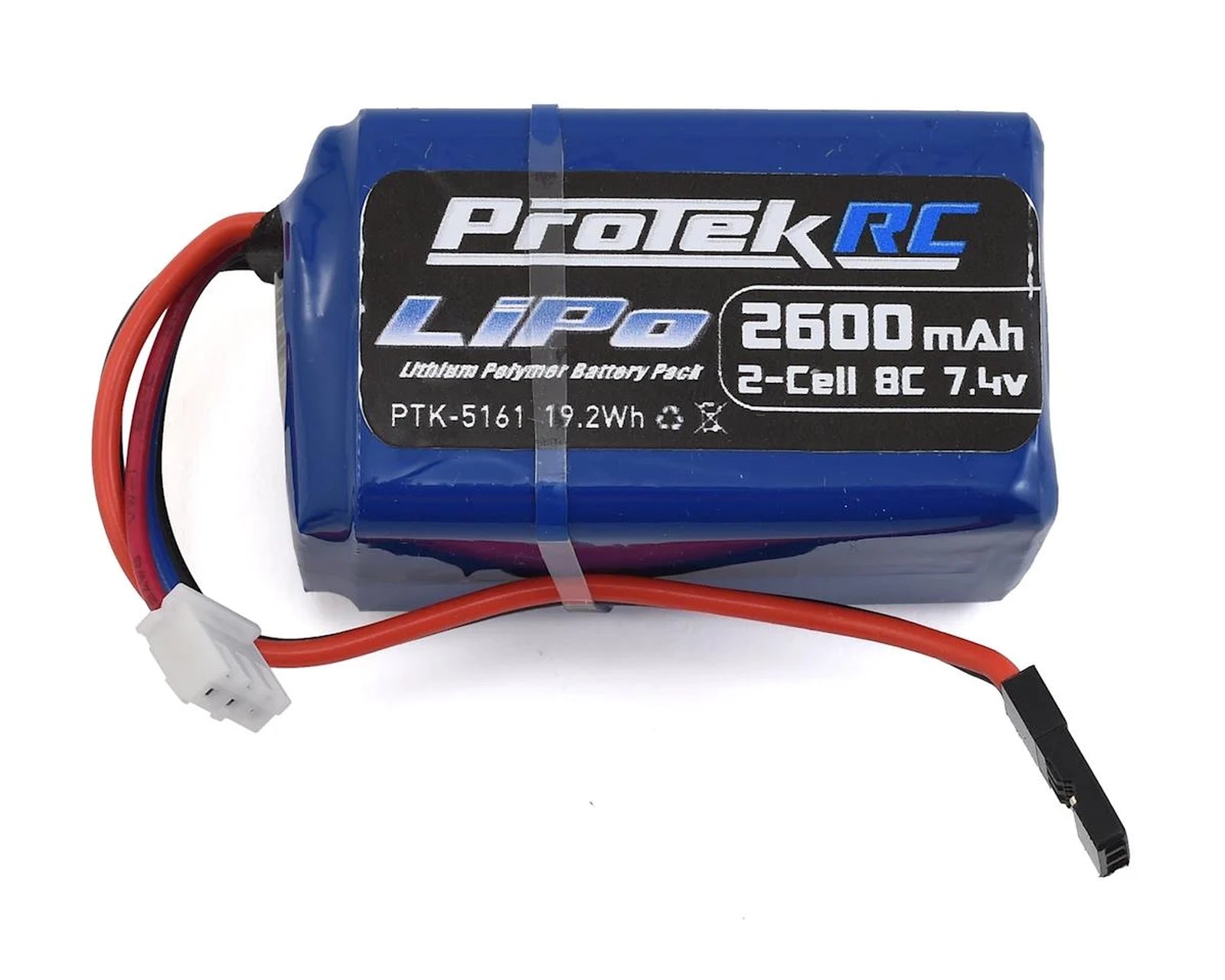 LiPo Hump/Short Receiver Battery Pack (Kyosho/Tekno) (7.4V/2600mAh) (w/Balancer Plug)