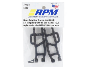 RPM Losi Mini-B 2.0 Heavy Duty Rear A-Arms (Black)