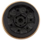 SCX24 Aluminum & Brass 1.0" Beadlock Wheel Set w/Scale Hubs (Black) (4) (20.5g)