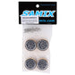 SCX24 Aluminum & Brass 1.0" Beadlock Wheel Set w/Scale Hubs (Black) (4) (20.5g)