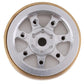 SCX24 Aluminum & Brass 1.0" Beadlock Wheel Set w/Scale Hubs (Silver) (4) (20.5g)