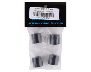 SCX-6 Brass Drivershaft Cups (Black) (4)