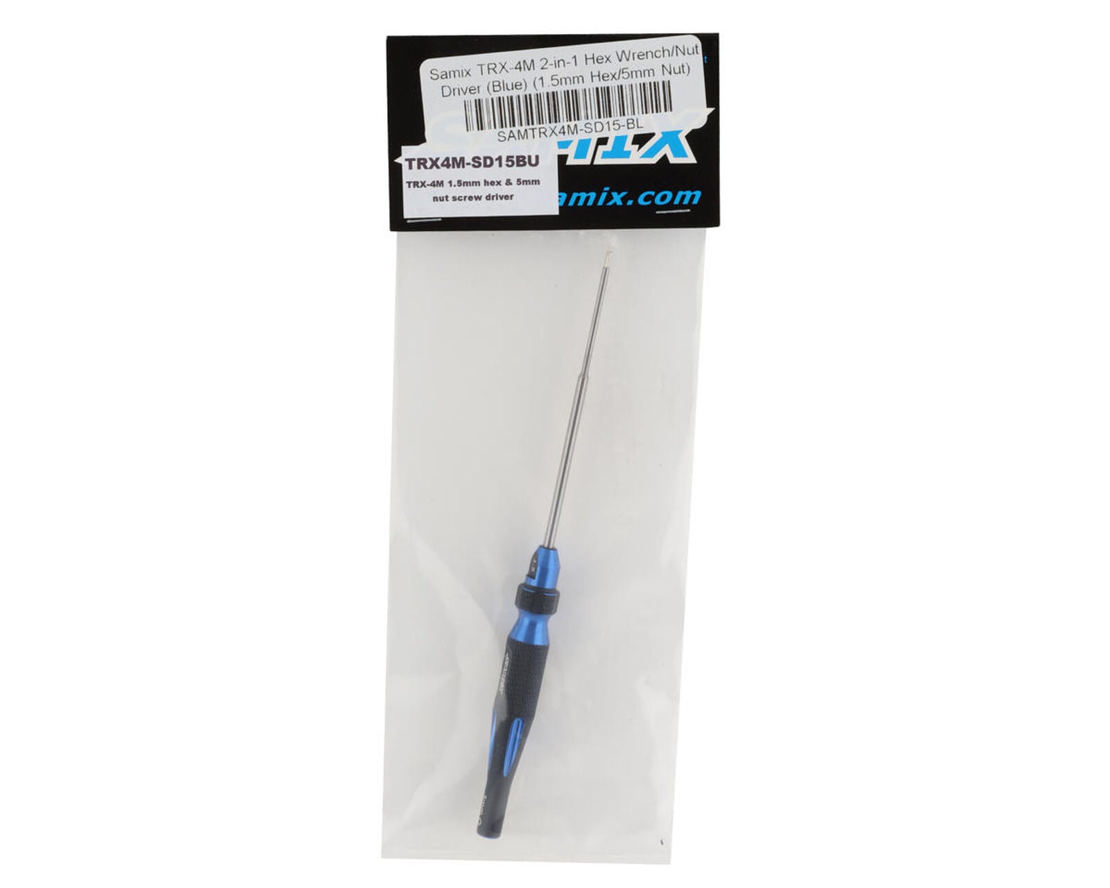 TRX-4M 2-in-1 Hex Wrench/Nut Driver (Blue) (1.5mm Hex/5mm Nut)
