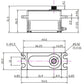 RAW800LP Brass Edition, Fully Programmable, Brushless Low Profile Servo