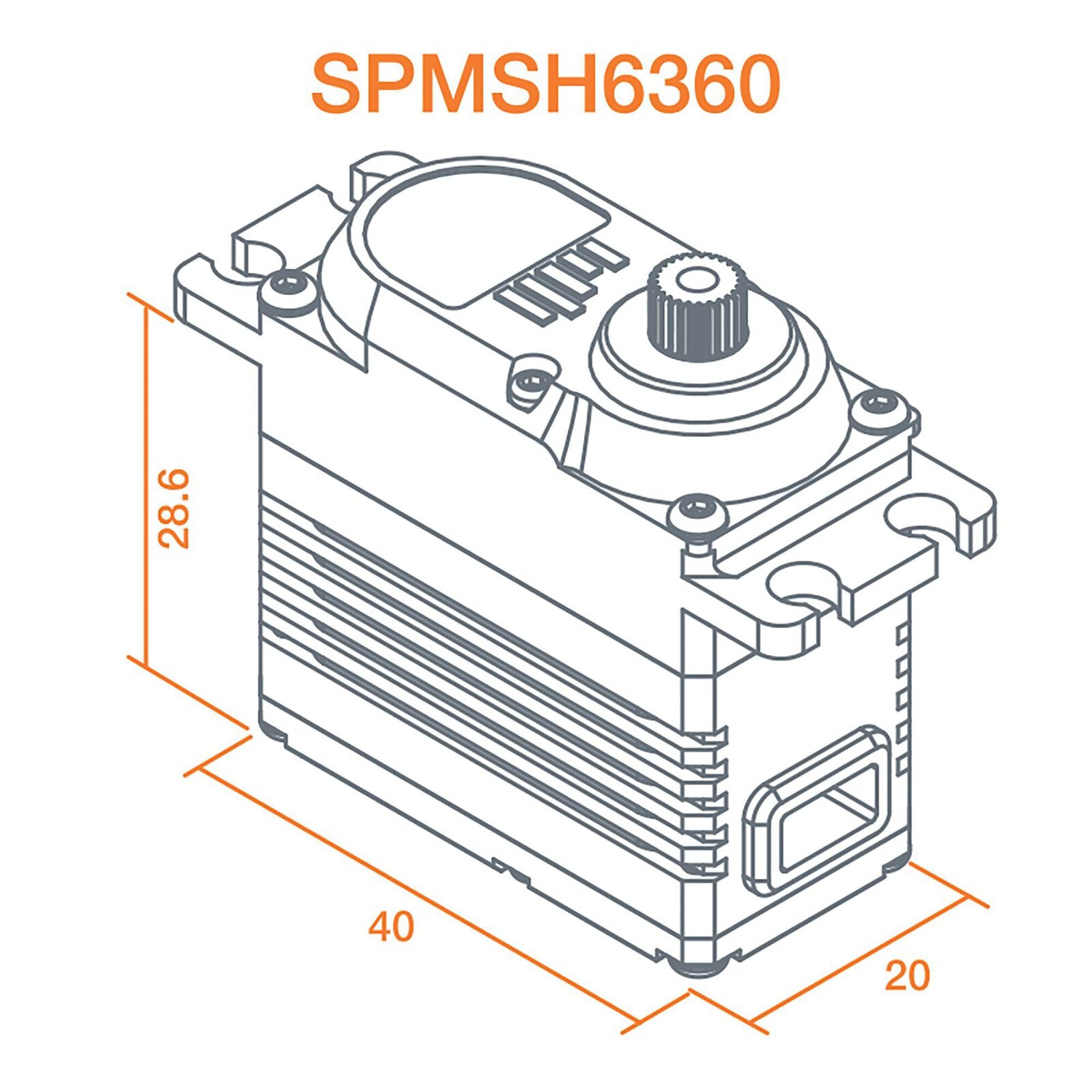 H6360 Standard Digital HV Brushless Mid Torque Ultra Speed Heli Tail Servo