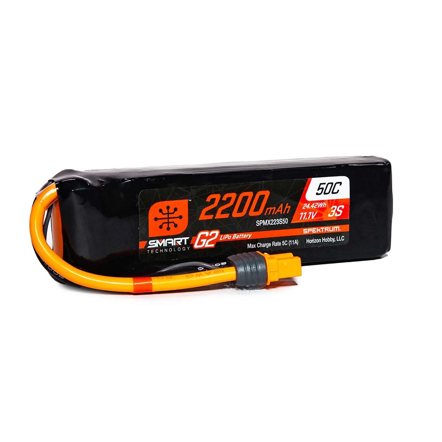 11.1V 2200mAh 3S 50C Smart G2 LiPo Battery: IC3