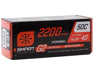 14.8V 2200mAh 4S 50C Smart G2 LiPo Battery: IC3
