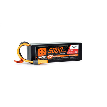 14.8V 5000mAh 4S 50C Smart G2 Hardcase LiPo Battery: IC5