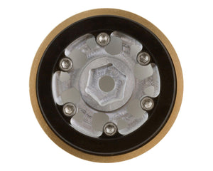 1.0” Boxer Aluminum/Brass Beadlock Wheels (Silver) (2) (25g)