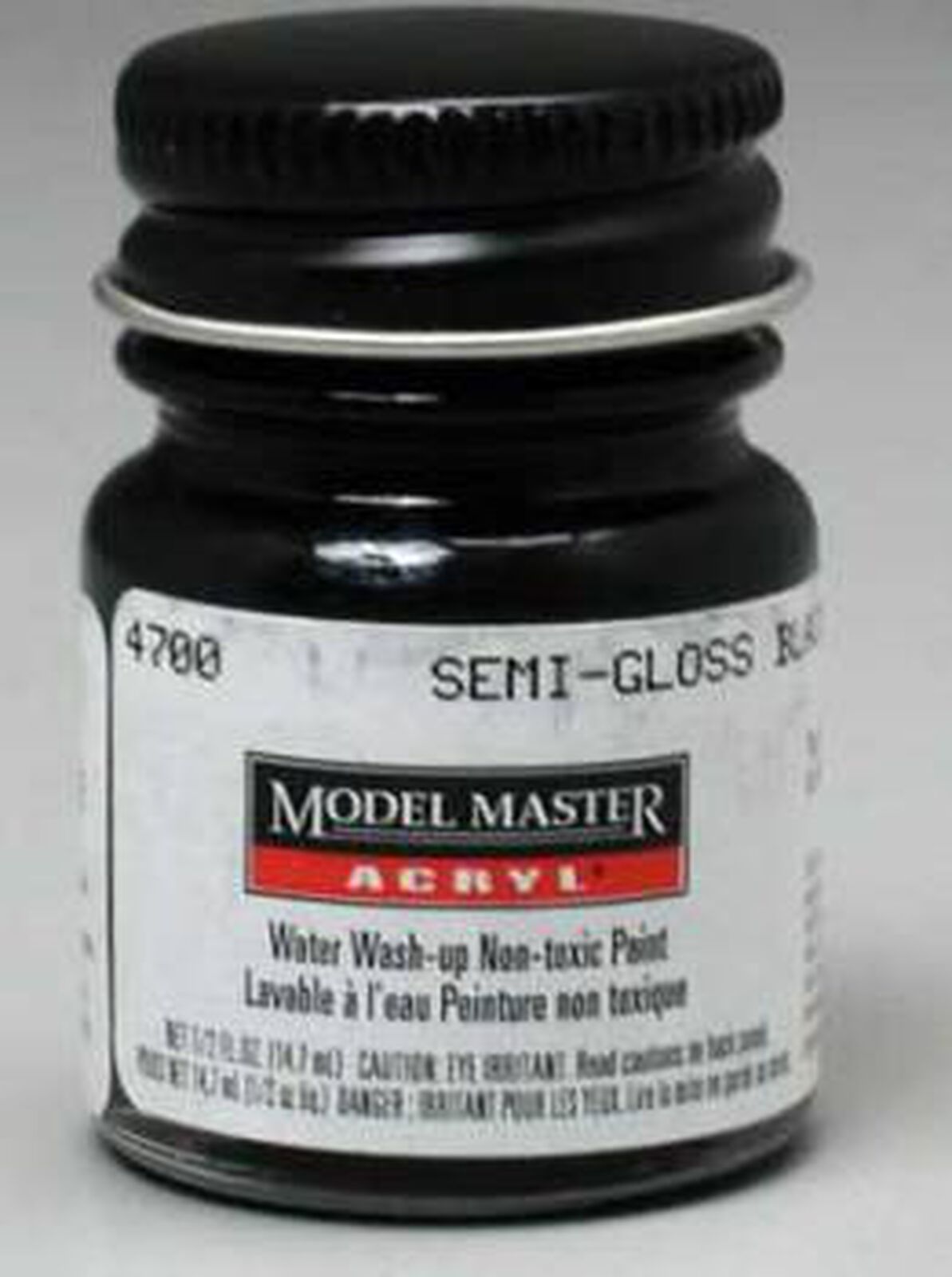 Model Master Paint, Semi-Gloss Black Acrylic 1/2 Oz