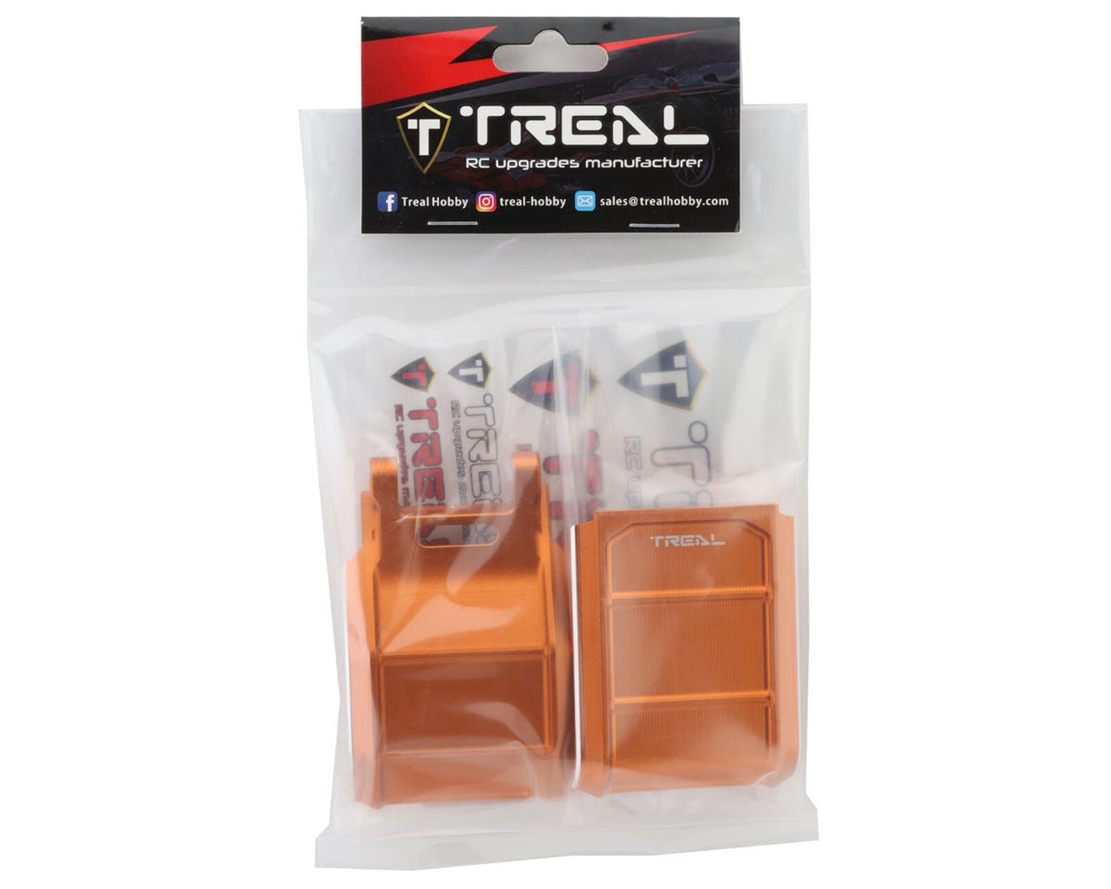 Treal Hobby Losi Promoto MX CNC Aluminum Skid Plate (Orange)