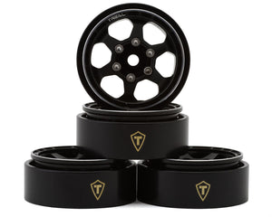 Type D 1.0" Concave 6-Spoke Beadlock Wheels (Black) (4)