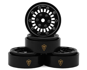 Type C 1.0" Multi Spoke Aluminum Beadlock Crawler Wheels (Black) (4) (21.1g)