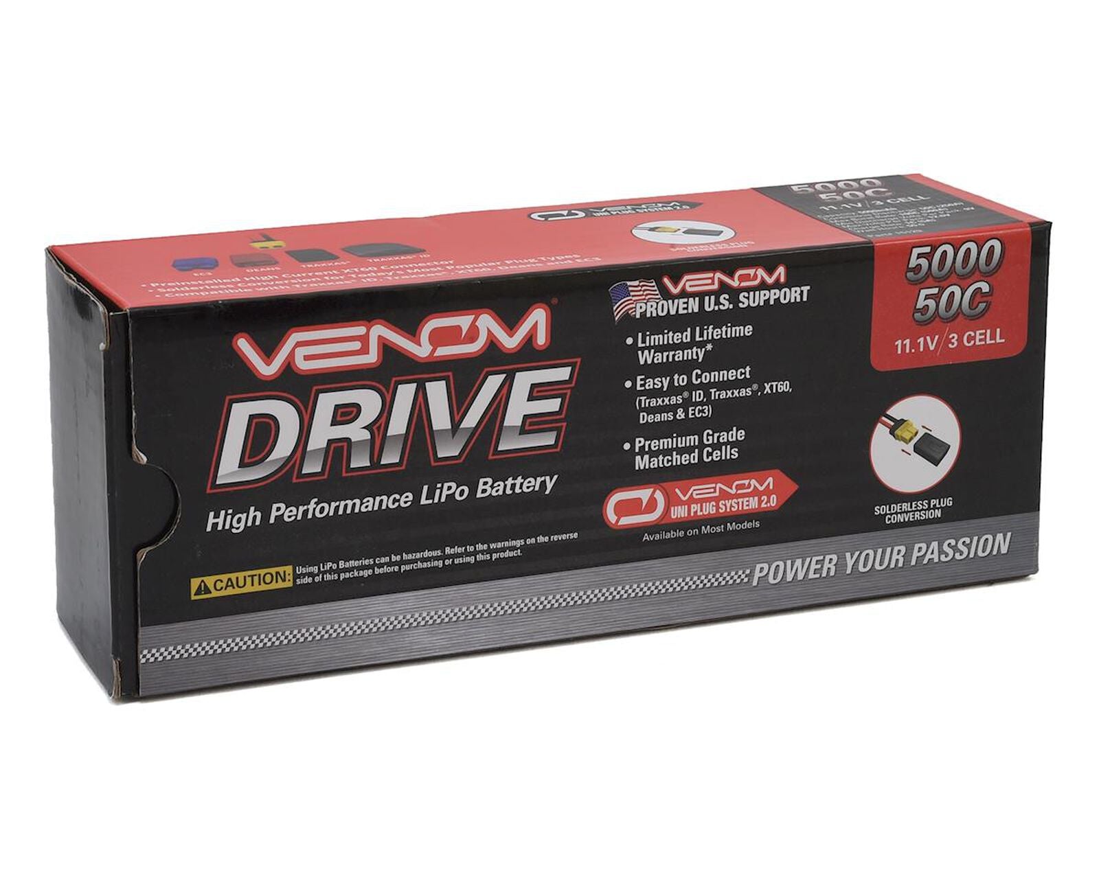 DRIVE 50C 3S 5000mAh 11.1V LiPo HC :UNI 2.0 Plug