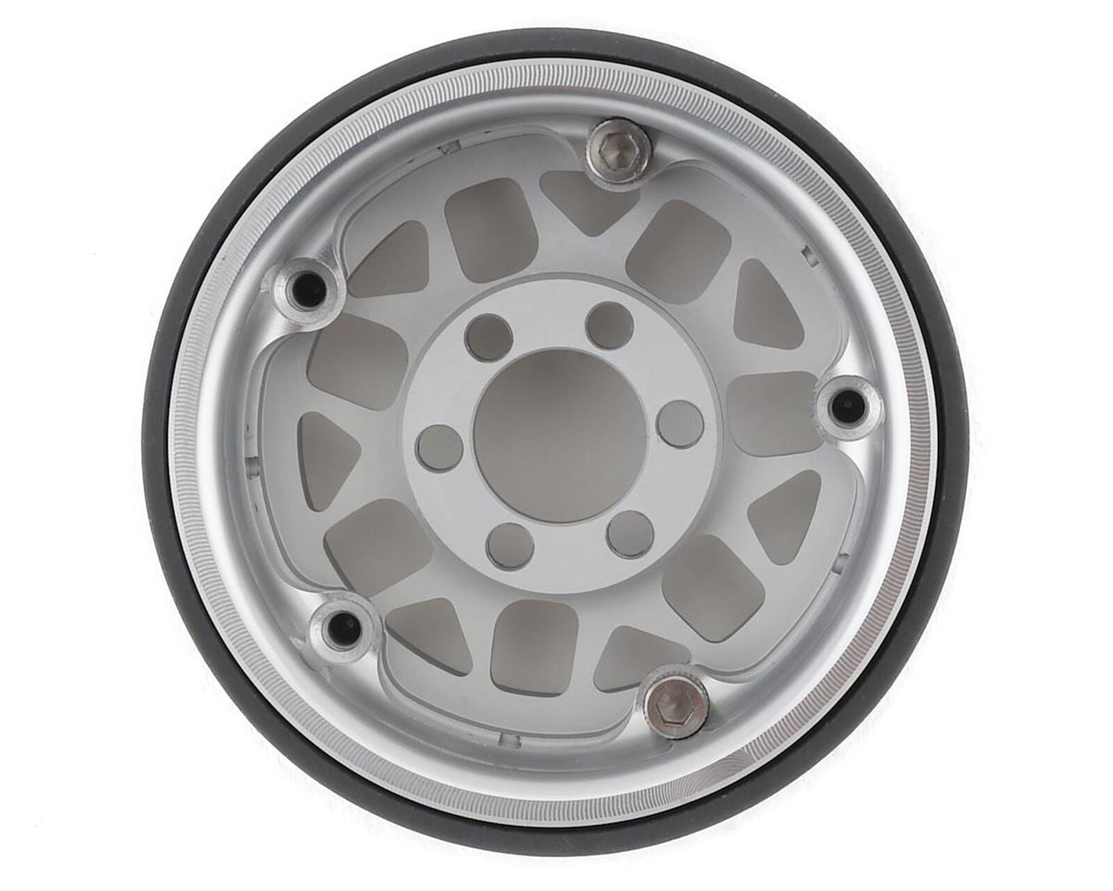 KMC XD127 Bully 1.9" Beadlock Crawler Wheels (Silver) (2)