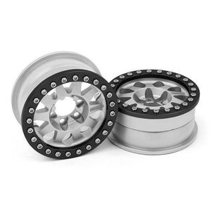 Method 101 V2 1.9" Beadlock Crawler Wheels (Silver/Black) (2)