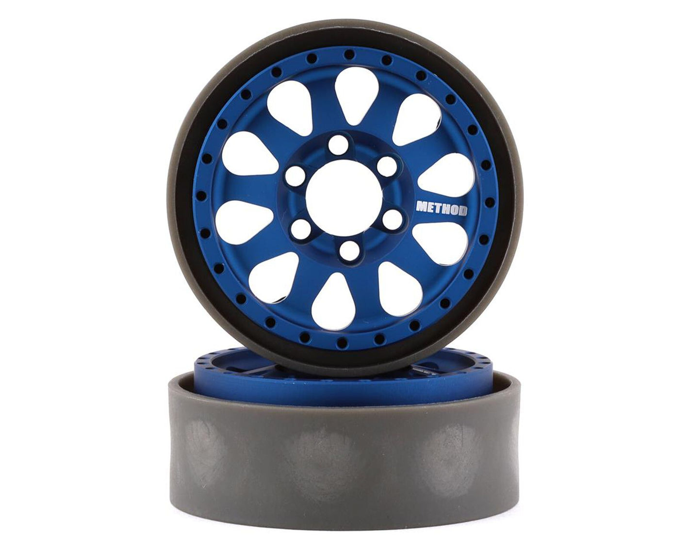 Method 101 V2 1.9" Beadlock Crawler Wheels (Blue/Black) (2)