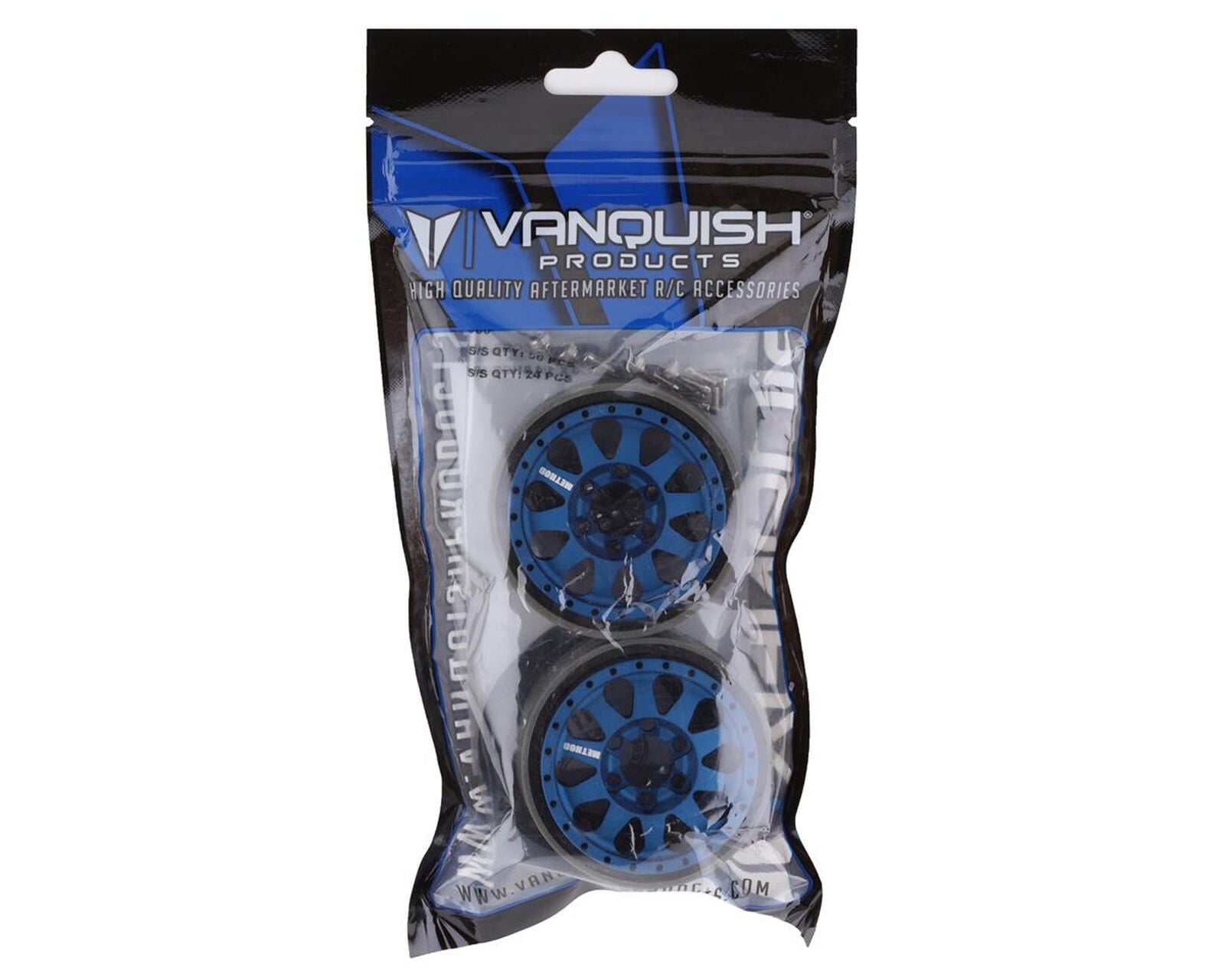 Method 101 V2 1.9" Beadlock Crawler Wheels (Blue/Black) (2)