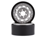 KMC KM236 Tank 1.9" Beadlock Crawler Wheels (Silver) (2)