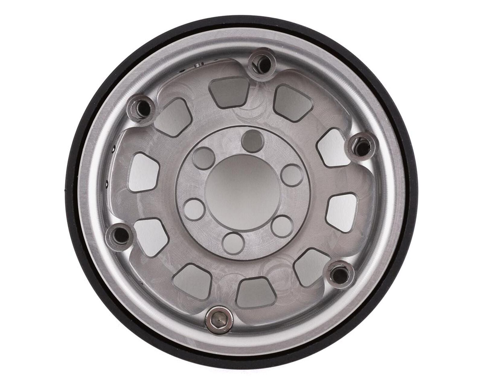 KMC KM236 Tank 1.9" Beadlock Crawler Wheels (Silver) (2)