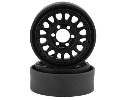 KMC KM445 Impact 1.9" Beadlock Crawler Wheels (Black) (2)