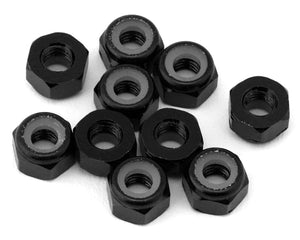 3mm Aluminum Lock Nuts (Black) (10)
