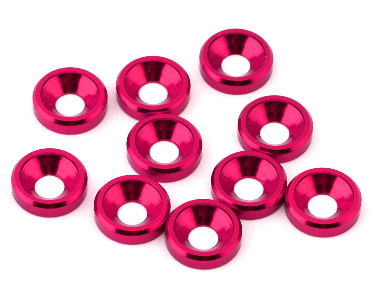 3mm Countersunk Washers (Pink) (10)